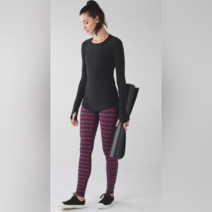 Lululemon Wunder Under Pant III Space Dye Twist Regal Plum Alarming size 6